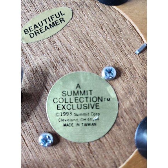 VINTAGE 1993 Summit Collection Beautiful Dreamer Cat Sleeping On Yarn Music Box - Picture 8 of 11